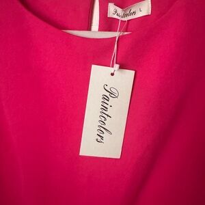 Bright Pink Short Sleeve Dress